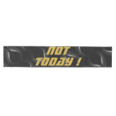 Gold "NICHT HEUTE!" mit Silberner Glitzer auf Schw Mittelgroßer Tischläufer (Horizontal)