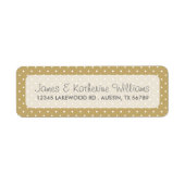 Gold Niedlich Polka Dots Moderne Hochzeit (Vorne)