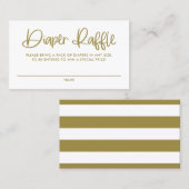 Gold Niedliche moderne kalligraphische Windelkarte Visitenkarte (Vorne/Hinten)