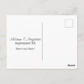 Gold Night Skyline Las Vegas Wedding Save the Date Postkarte (Rückseite)