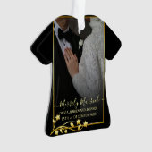 Gold Night Stars Rahmen Weihnachtsfeiern Foto Ornament (Vorderseite)