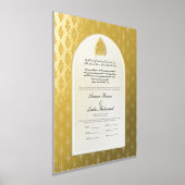Gold Nikah Certificate Nikkah Nama Islamische Hoch Foliendrucke (Ablage )