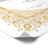 Gold-Nikkah-Zertifikat für islamische Hochzeit Poster (Ecke)
