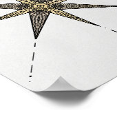 Gold North Star 8x10" Poster (Ecke)