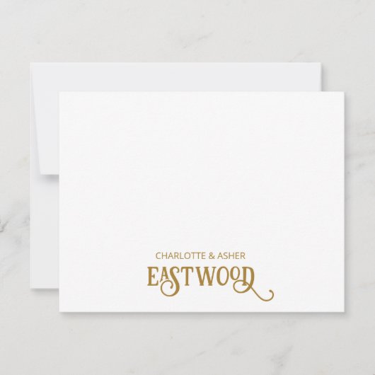 Gold Note Card Mitteilungskarte (Vorderseite)