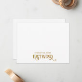 Gold Note Card Mitteilungskarte (Vorderseite/Rückseite Beispiel)