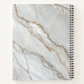 Gold-Notebook aus weißem Marmor Notizblock (Rückseite)