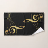 Gold Notes-Musikhandtücher - The Treble Clef: Badhandtuch Set (Handtuch)