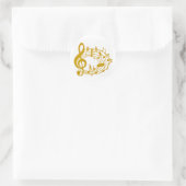 Gold Notes_ Runder Aufkleber (Tasche)