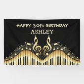 Gold Notes und Tastaturen Banner (Horizontal)