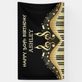 Gold Notes und Tastaturen Banner (Vertikal)