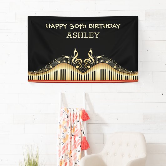 Gold Notes und Tastaturen, rote Lines Banner (Insitu)