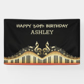 Gold Notes und Tastaturen, rote Lines Banner (Horizontal)