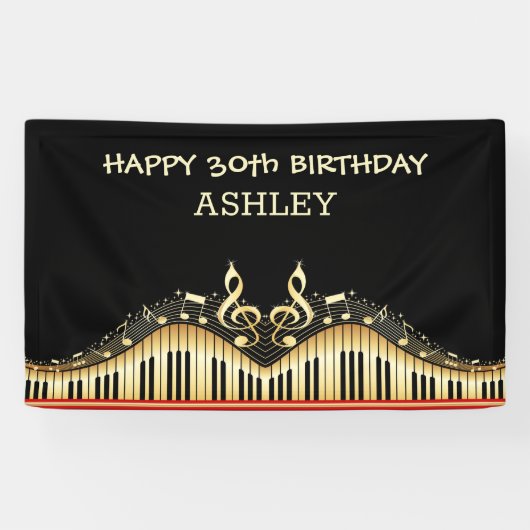 Gold Notes und Tastaturen, rote Lines Banner (Horizontal)