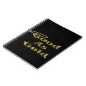 Gold Notizblock (Linke Seite)