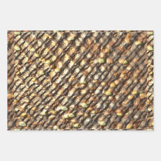 Gold Nugget Design Geschenkpapier Set (Vorderseite)