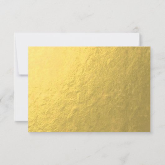 Gold Nugget Imitats Foil mit Black Kontur UAWG RSVP Karte (Rückseite)
