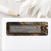 Gold Nugget Obsidian Marble Return Address (Insitu)