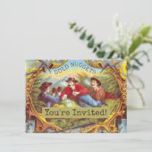 Gold Nuggets Antique Cigar Label Einladung (Stehend Vorderseite)