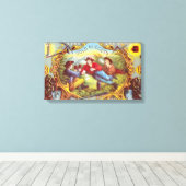 Gold Nuggets Antique Cigar Label Leinwanddruck (Insitu (Holzboden))