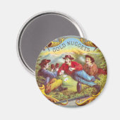 Gold Nuggets Antique Cigar Label Magnet (Vorderseite/Rückseite)