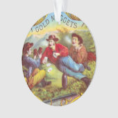 Gold Nuggets Antique Cigar Label Ornament (Vorderseite)