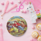 Gold Nuggets Antique Cigar Label Pappteller (Party)