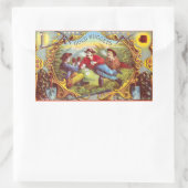 Gold Nuggets Antique Cigar Label Rechteckiger Aufkleber (Tasche)