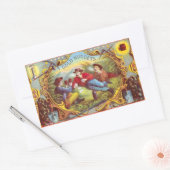 Gold Nuggets Antique Cigar Label Rechteckiger Aufkleber (Umschlag)