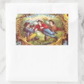 Gold Nuggets Antique Cigar Label Rechteckiger Aufkleber (Tasche)