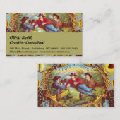 Gold Nuggets Antique Cigar Label Visitenkarte (Vorne/Hinten)