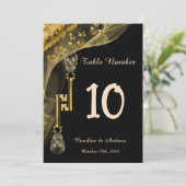 Gold Nuggets Beängstigend Skulls Tischnummern (Stehend Vorderseite)