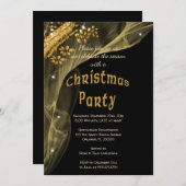 Gold Nuggets & Gold Smoke Schleier Weihnachten Einladung (Vorne/Hinten)