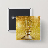 Gold Number 10 Button (Vorne & Hinten)