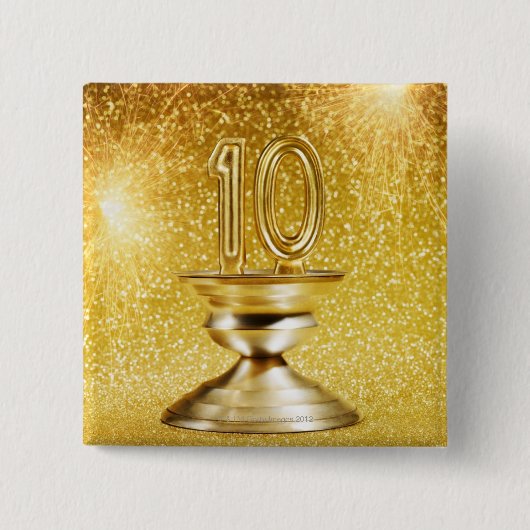 Gold Number 10 Button (Vorderseite)
