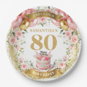 Gold Number 80 Party Paper Teller (Vorderseite)