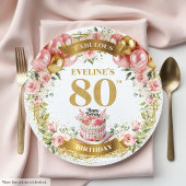 Gold Number 80 Party Paper Teller