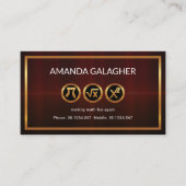 Gold numerische Symbole Frame Tutor Visitenkarte (Vorderseite)