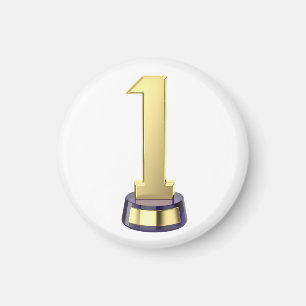 Gold Nummer eins Trophäe Magnet