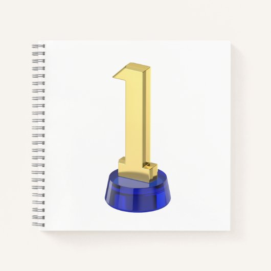Gold Nummer eins Trophäe Notizblock (Vorderseite)
