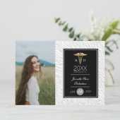 Gold Nursing Graduation Party | Ankündigung (Stehend Vorderseite)