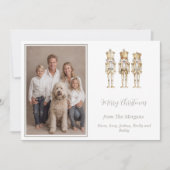 Gold Nutcracker Christmas Photo  Feiertagskarte (Vorderseite)