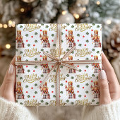 Gold Nutcracker Fest Frohe Weihnachten Geschenkpapier