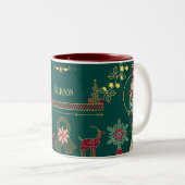 Gold Nutcracker Festliche Personalisierte Weihnach Zweifarbige Tasse (VorderseiteRechts)