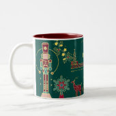 Gold Nutcracker Festliche Personalisierte Weihnach Zweifarbige Tasse (Links)