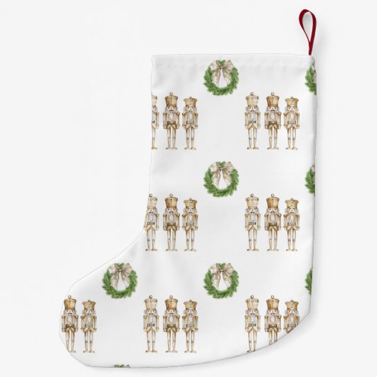 Gold Nutcracker Nostalgic Kleiner Weihnachtsstrumpf (Rückseite)