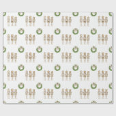 Gold Nutcracker Weihnachten Geschenkpapier (Flach)