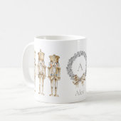 Gold Nutcracker Weihnachten Kaffeetasse (Vorderseite Links)