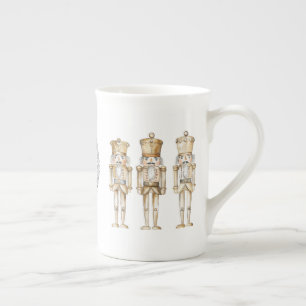 Gold Nutcracker Weihnachten Porzellantasse