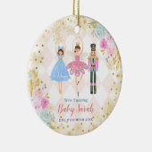 Gold Nutcracker wir erwarten Eltern Keramik Ornament (Rechts)